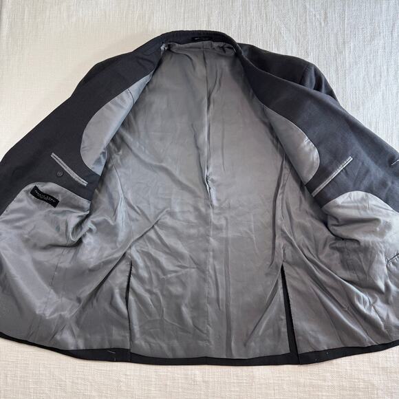 Pronto Uomo Men’s Wool Blend Blazer – 46R / 40W – Charcoal Gray NOS - Picture 6 of 10